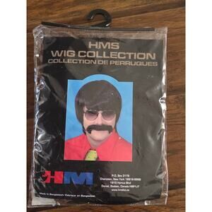 Mens 60s Music Man withTash - Costume wig and mustache